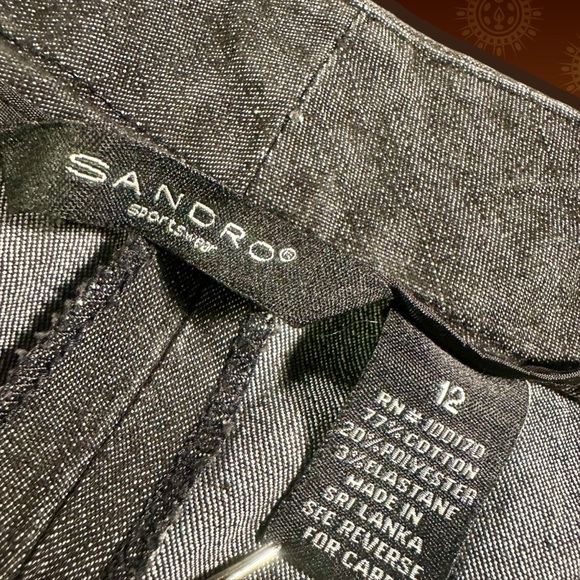 Sandro Sportswear Vintage Gray Wash Side Buckled Jeans with Center Pleats Sz 12 - Picture 2 of 13